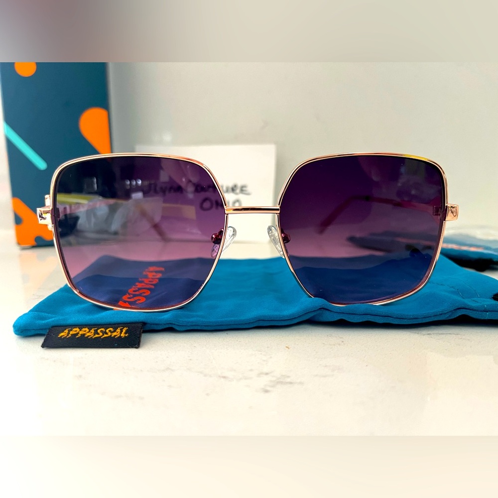 NEW Appassal Retro square pink gold  Sunglasses, Mirror sunglasses, Trendy N…
